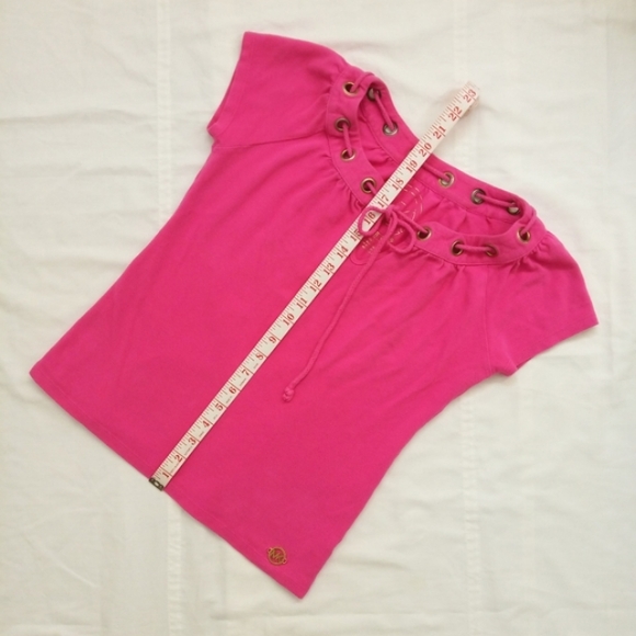 MICHAEL KORS Magenta Short Sleeve Shirt - Picture 10 of 13